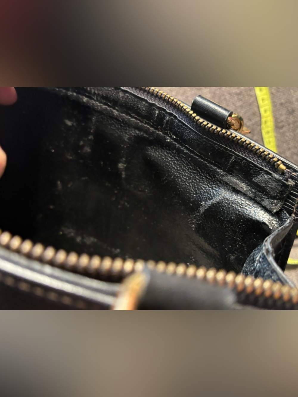 🖤 Nina Ricci Black Vintage Textured Leather Top Handle Crossbody Structured Bag - Picture 11 of 17
